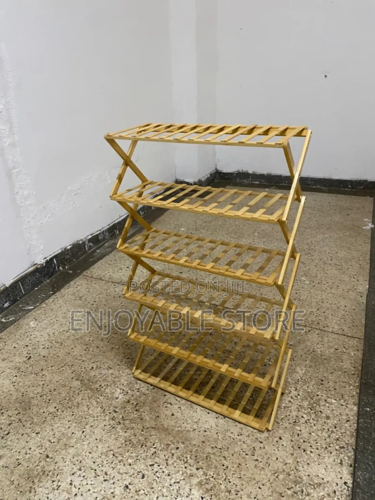 Wooden Foldable Shoe Rack
