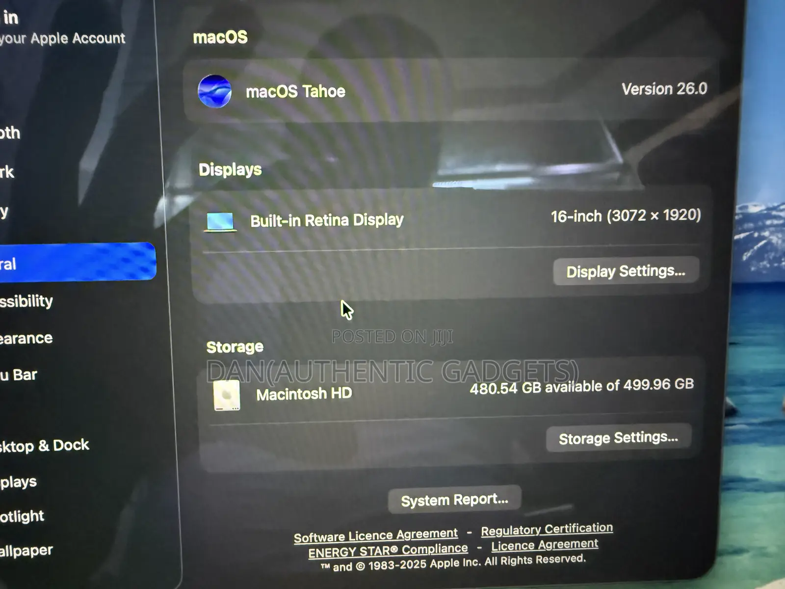 Laptop Apple MacBook Pro 2019 16GB Intel Core I7 SSD 512GB