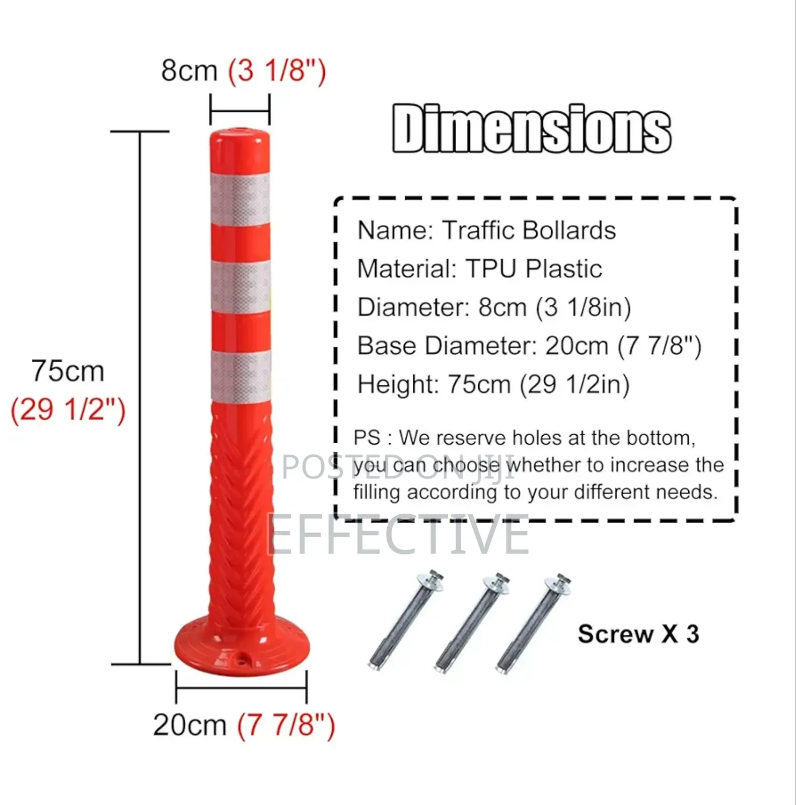 Flexible Parking Safety Bollard Plastic