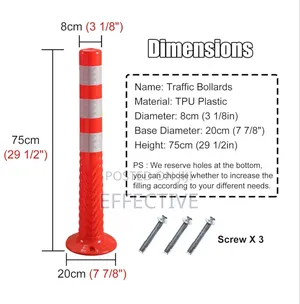 Flexible Parking Safety Bollard Plastic