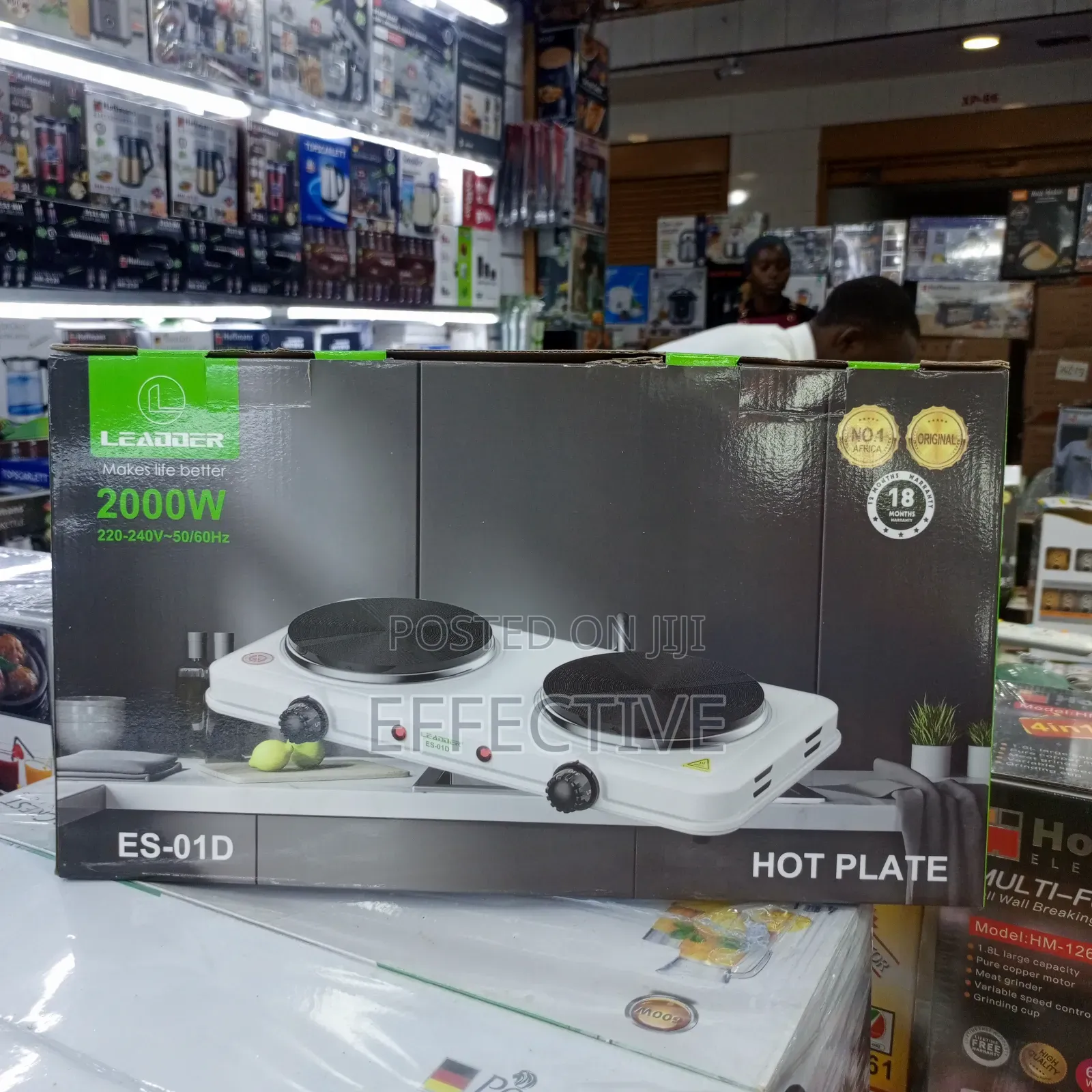 Leader Brand Double Hot Plate, Model Es-01d.