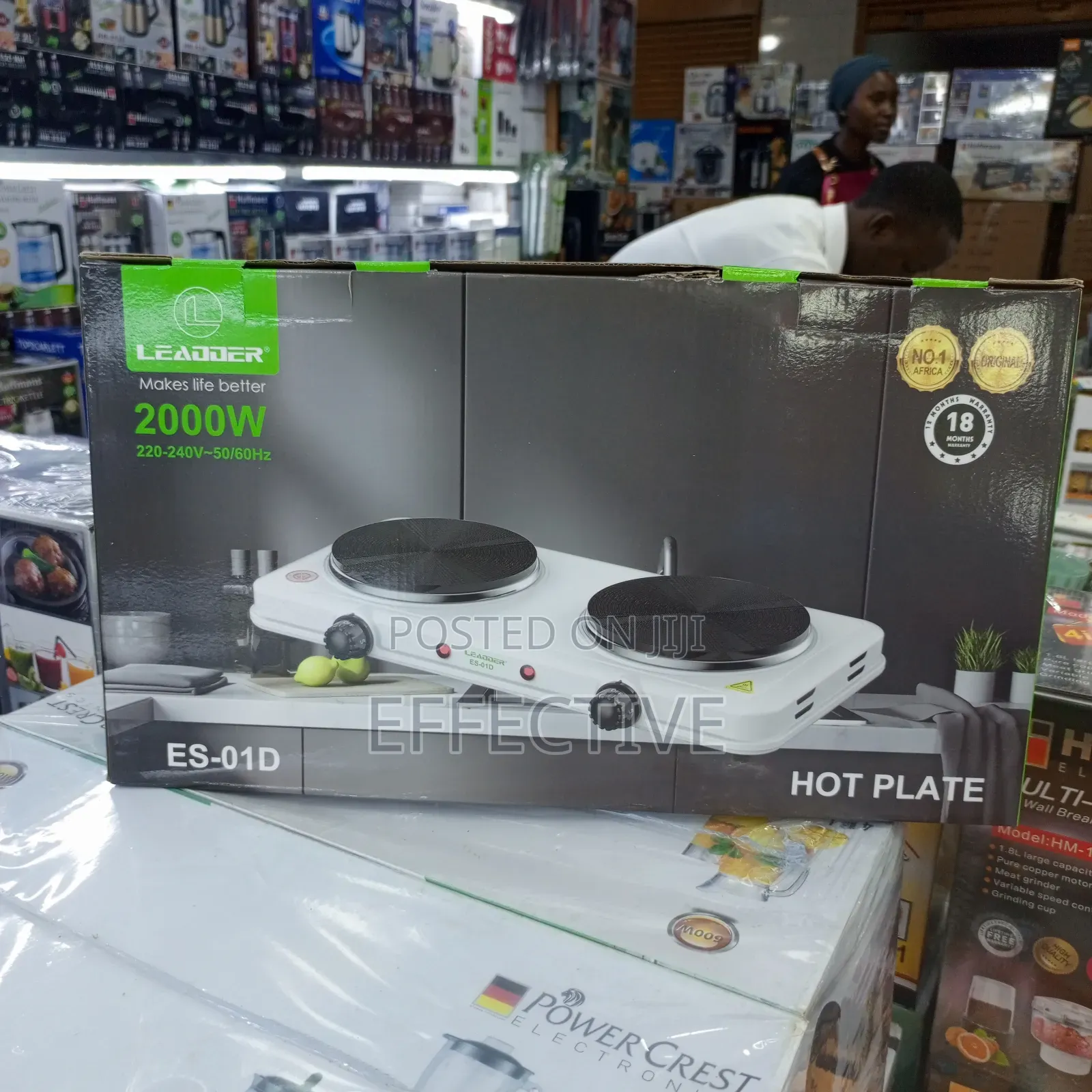 Leader Brand Double Hot Plate, Model Es-01d.