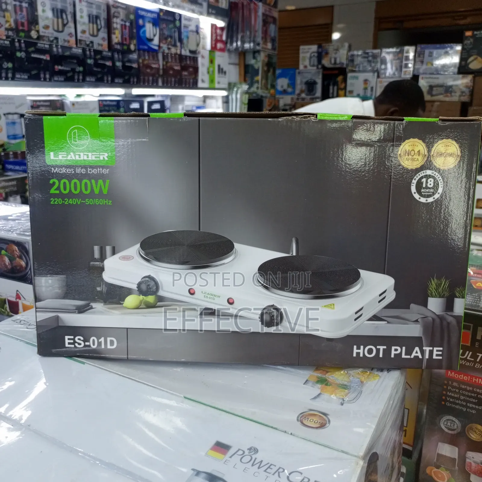 Leader Brand Double Hot Plate, Model Es-01d.