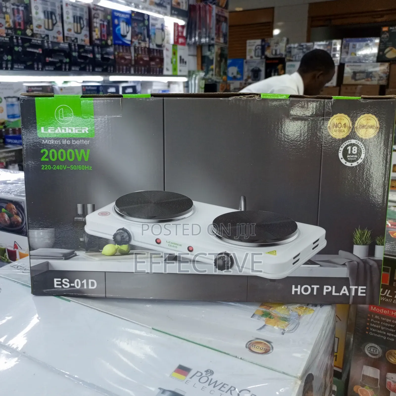 Leader Brand Double Hot Plate, Model Es-01d.