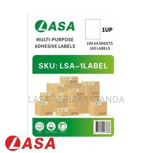1 Up Label A4 Adhesive 100 Sheets