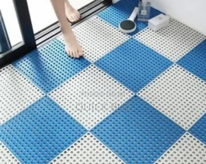 8pcs Interlocking Non Slip Bathroom Floor Tiles Rubber Mat