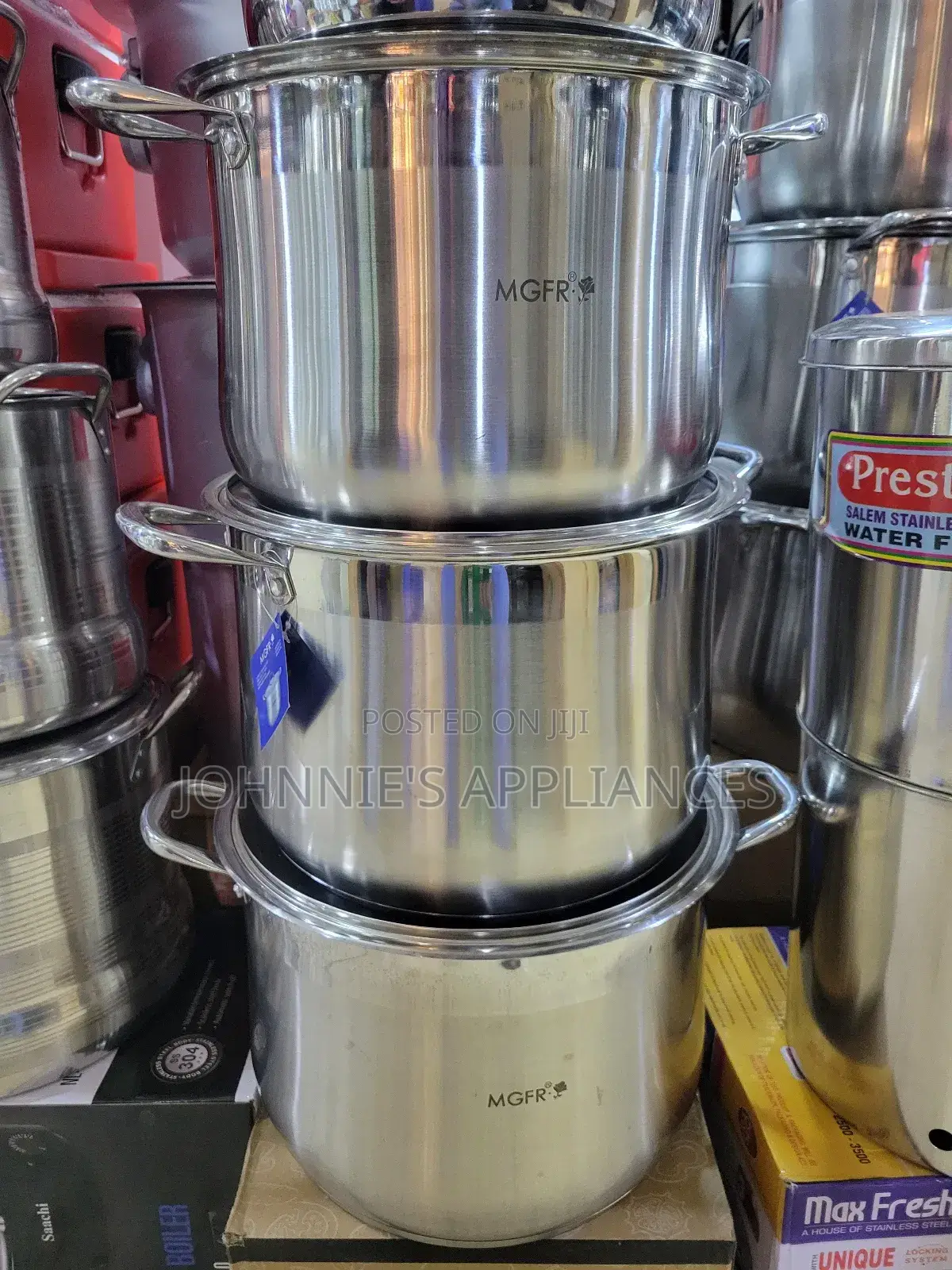 MGFR Stainless Steel Both Cooking and Serving Pots