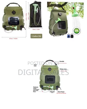 Camping Shower, 20l Outdoor Hot Water Shower Bag