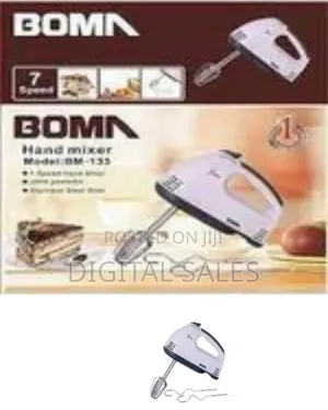 Boma Electric Hand Mixer, Egg Beater Whisk Handheld,7 Speed Portable