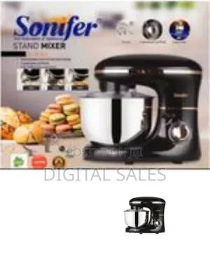 Sonifer 5.5l Blender Dough Hand Stand Mixer Food Processor, Black