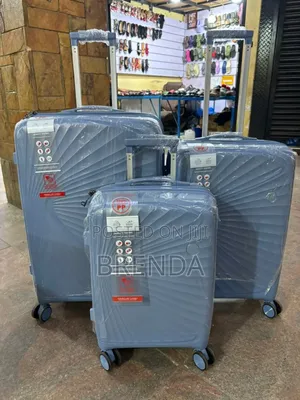 Brand New Rubber Set of 3 Suitcases