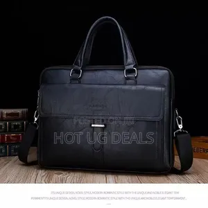 Men's Briefcase Document Bag - Black