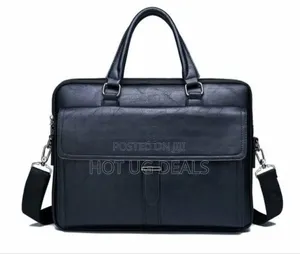 Men's Briefcase Document Bag - Black