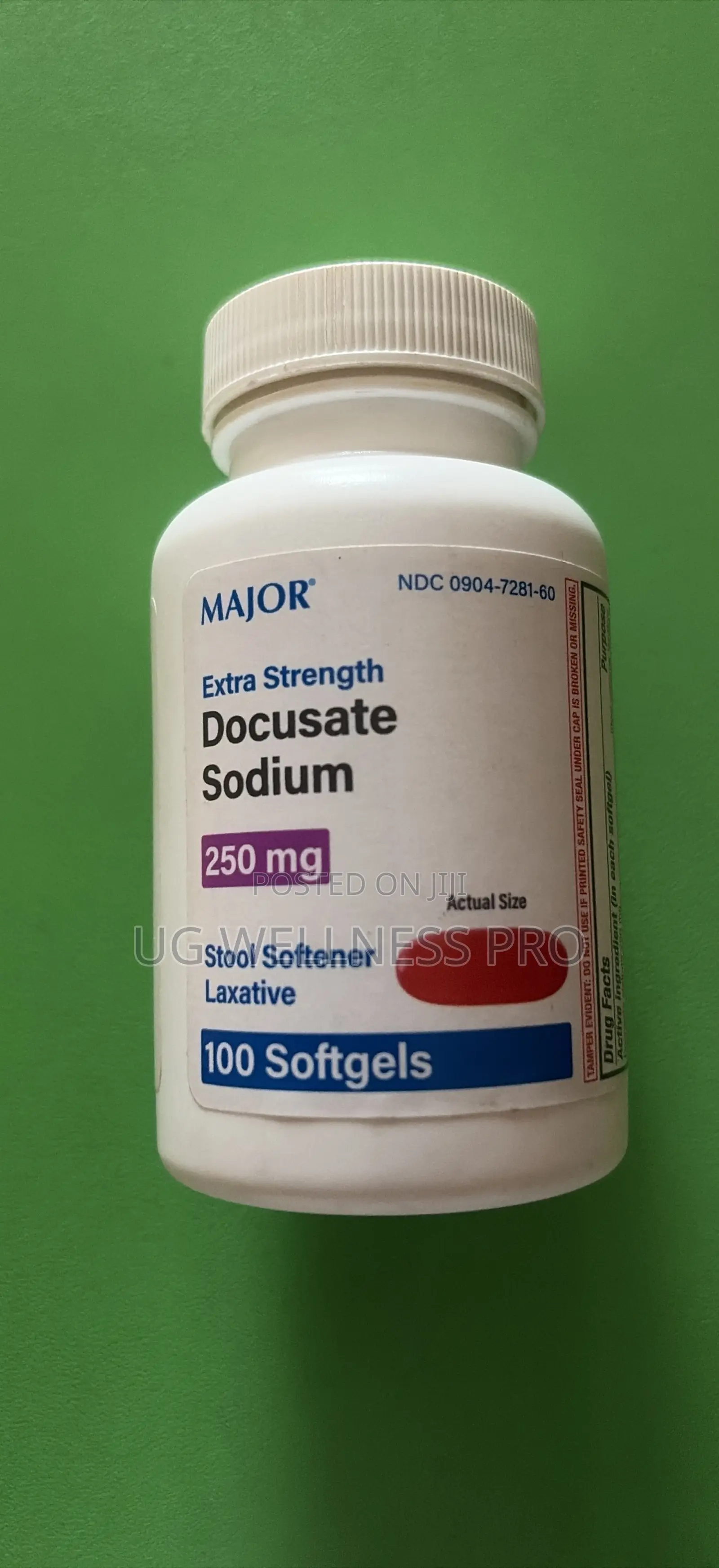 Stool Softener 250mg Major Docusate Sodium 250mg Constipation Relief