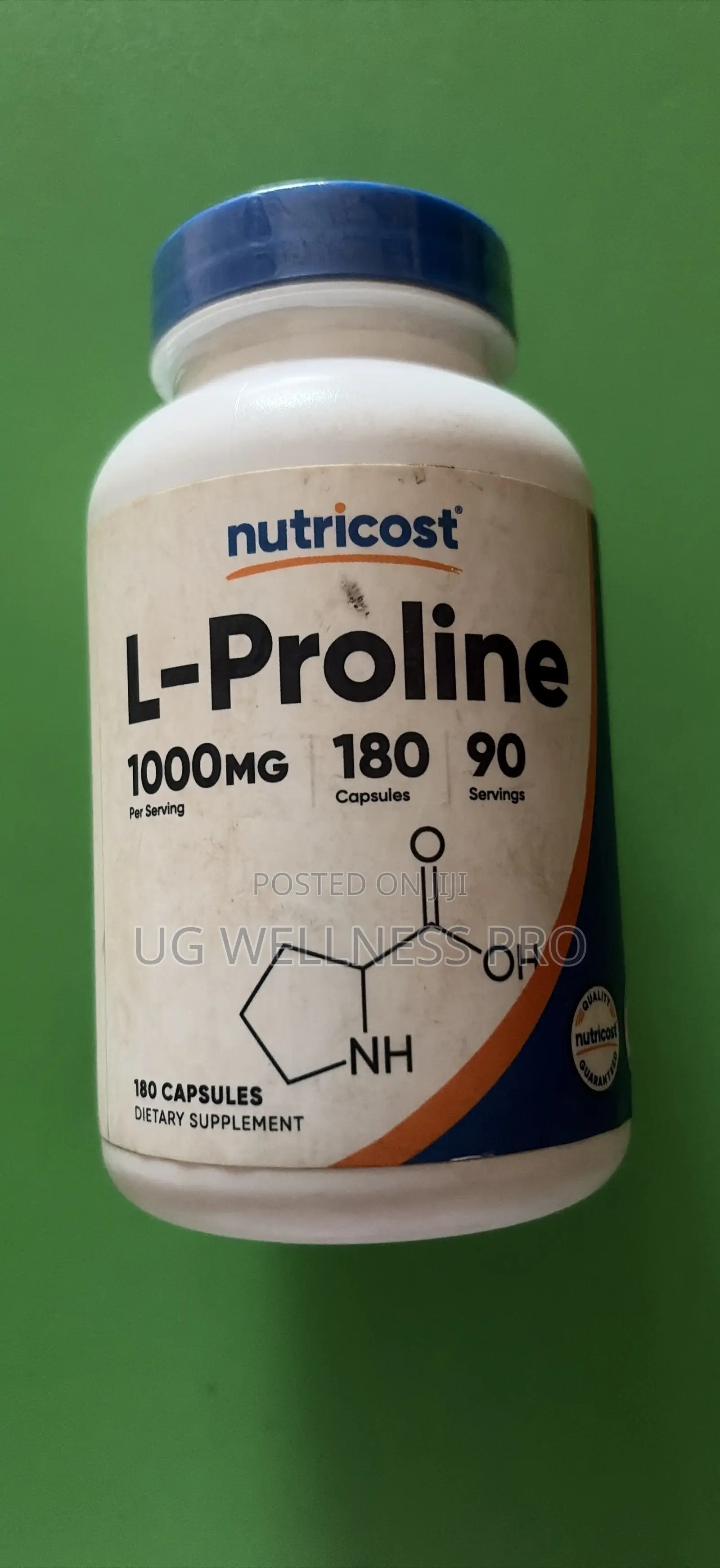 Nutricost, L-Proline, 1,000 Mg, 180 Capsules 500 Mg Per Cap