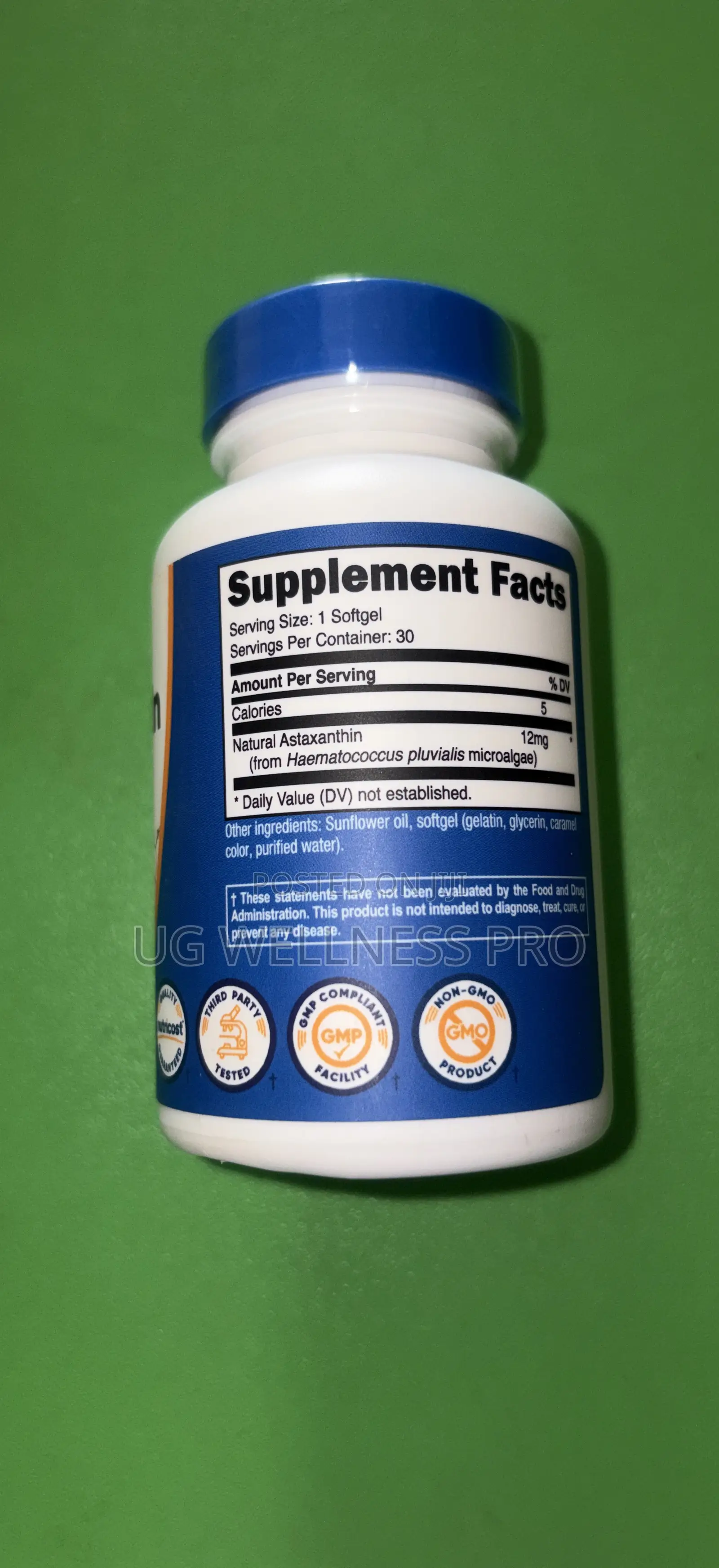 Nutricost, Astaxanthin, 12 Mg, 30 Softgels