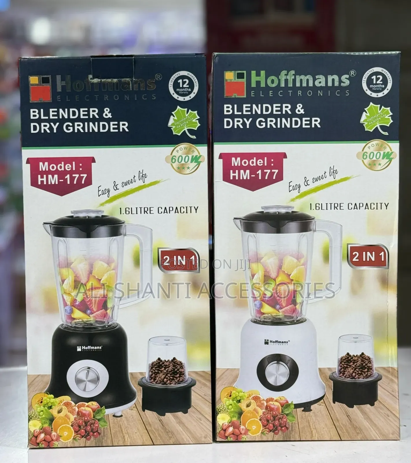 2 in 1 Blender and Grinder Hoffman 1.6l