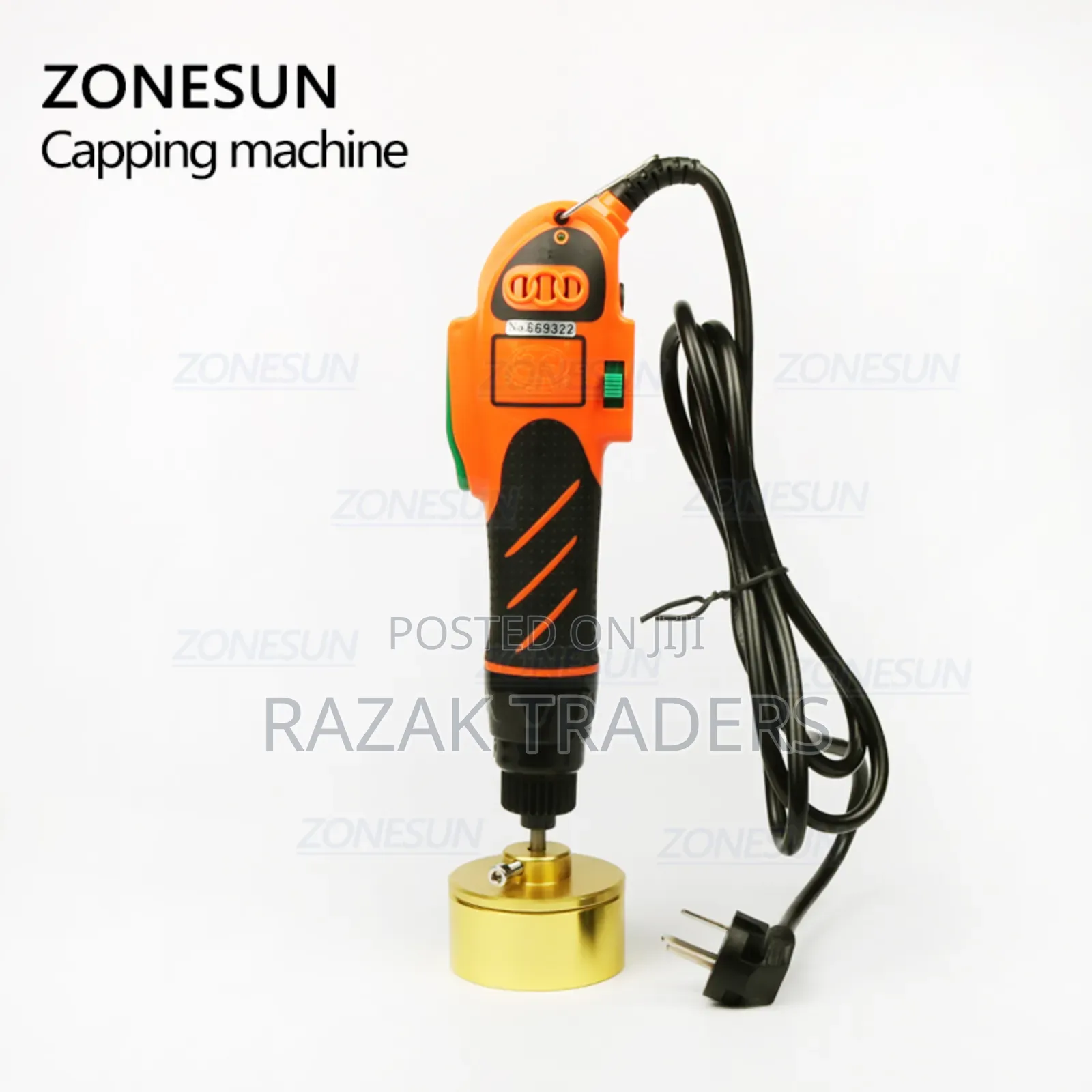 Handheld Capping Machine to Tighten Loose or Spin a Variety of Caps