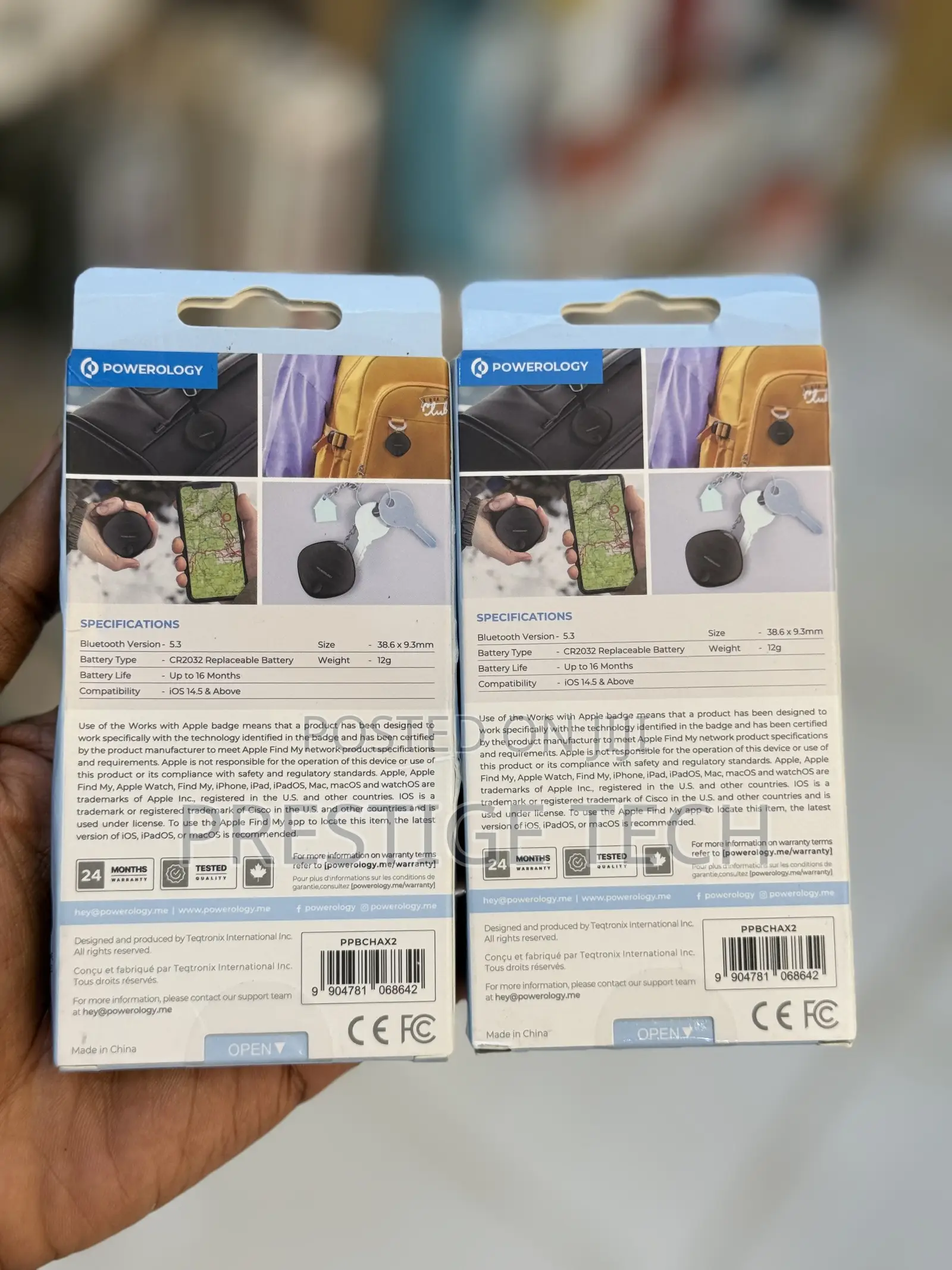 Powerology Smart Tag, Device Finder, Tracker, Works With Apple Find My