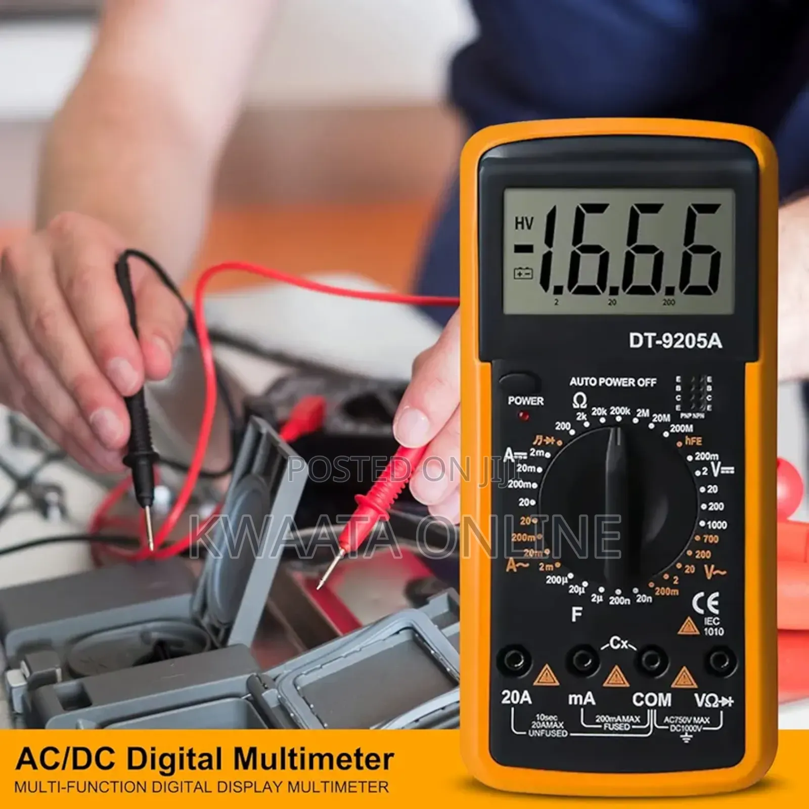 Dt9205a Multimeter-High Accuracy Multi Tester Short Circuit Detection
