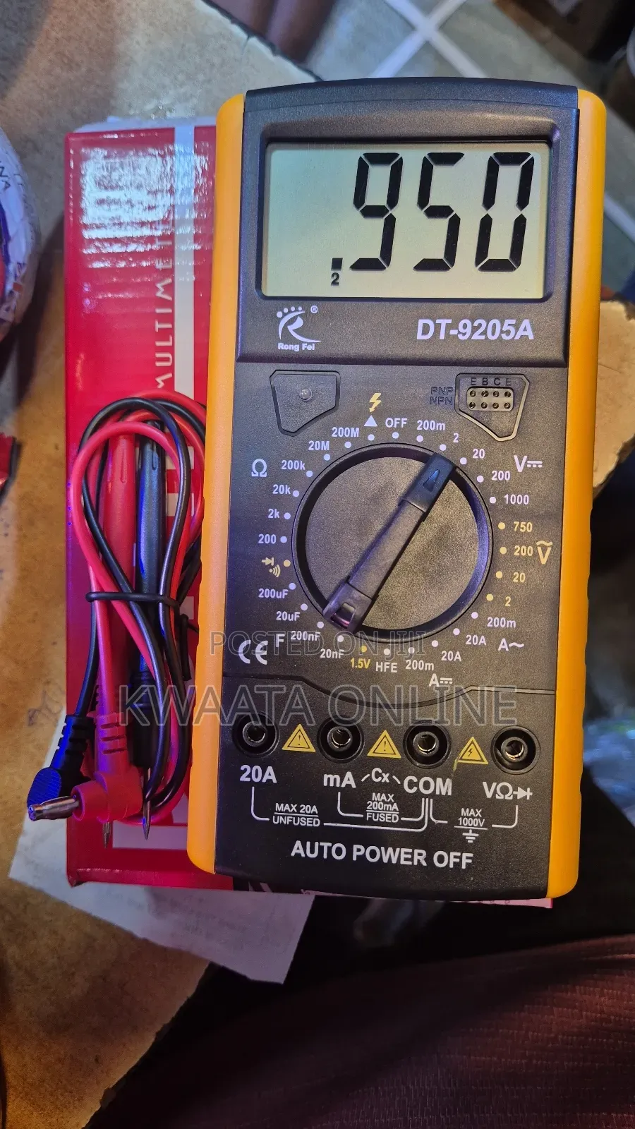 Dt9205a Multimeter-High Accuracy Multi Tester Short Circuit Detection
