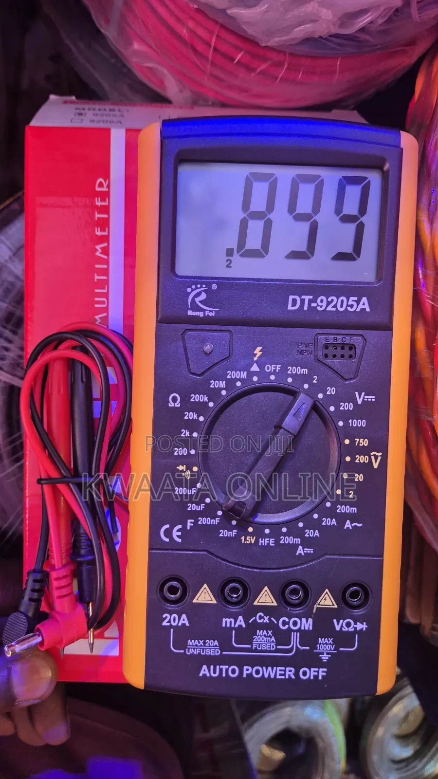 Dt9205a Multimeter-High Accuracy Multi Tester Short Circuit Detection