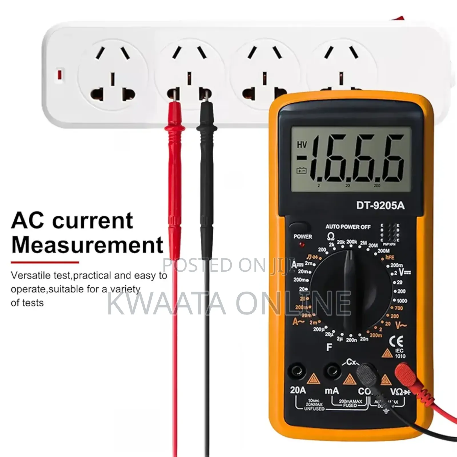 Dt9205a Multimeter-High Accuracy Multi Tester Short Circuit Detection