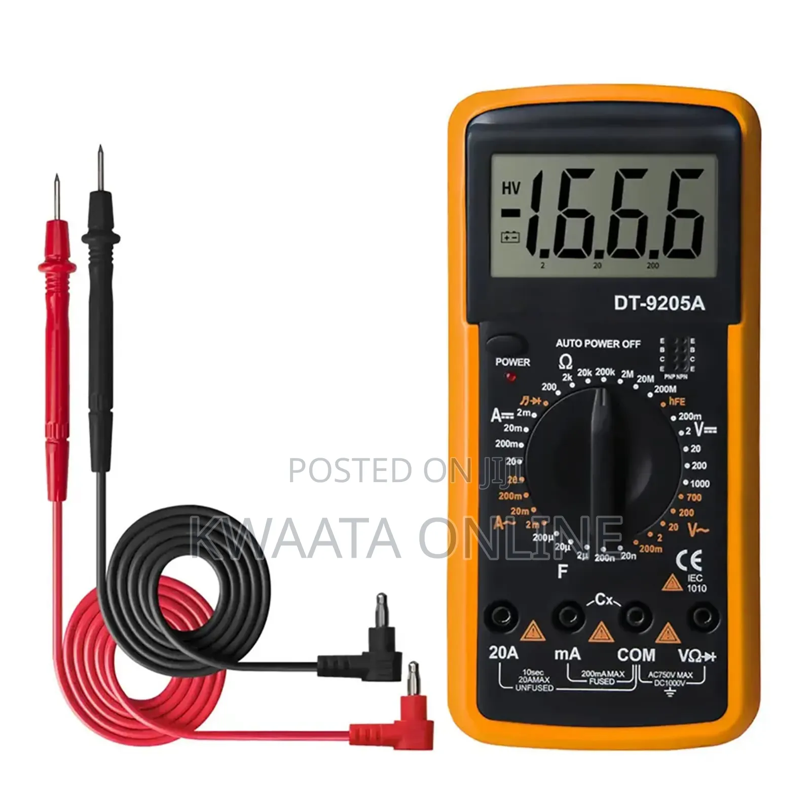 Dt9205a Multimeter-High Accuracy Multi Tester Short Circuit Detection
