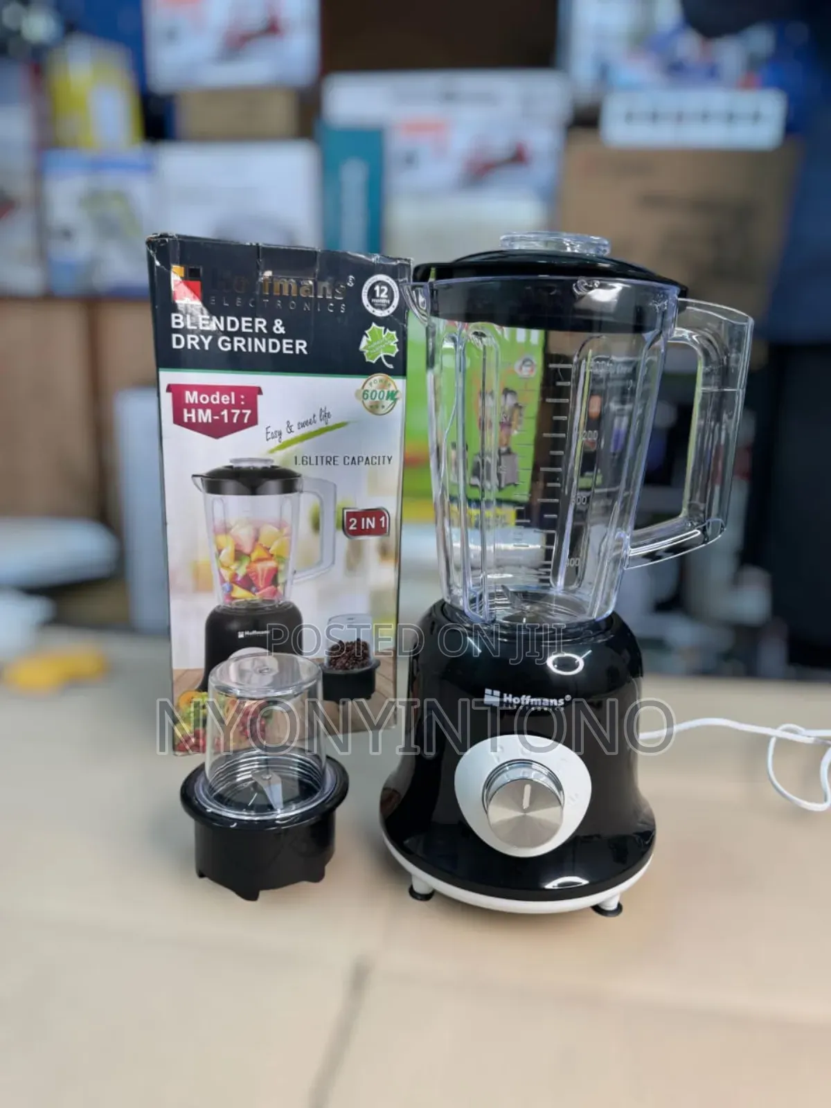 Hoffmans 2l 2 in 1 Juice Blender With Grinder Hm-177