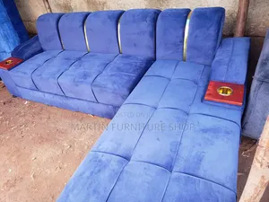 Navy Blue L Sofa Set Brand New Ready for Sale