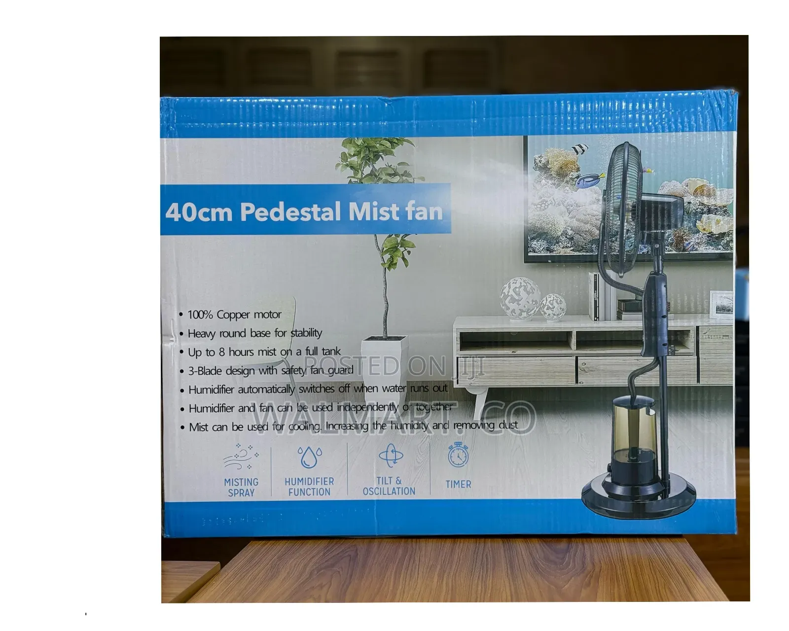 Pedestal Mist Fan 40cm
