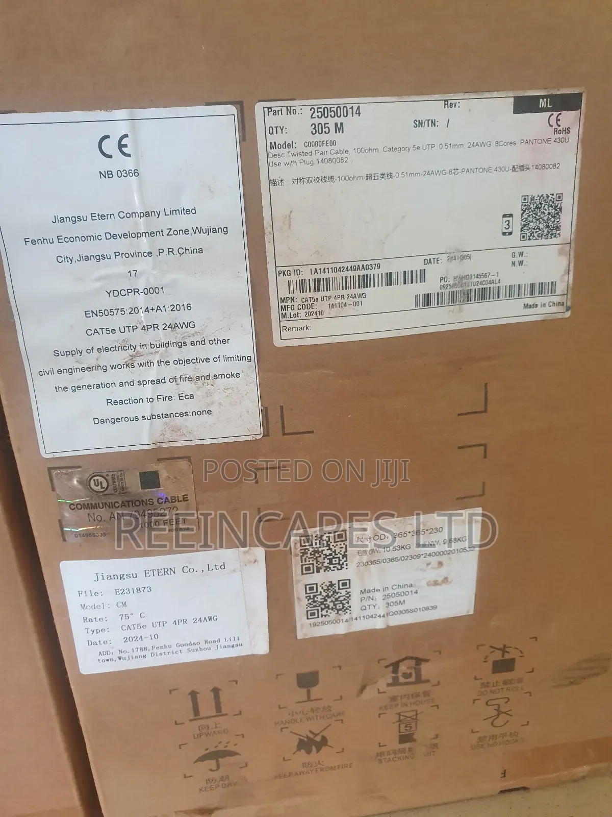 Cat5e Utp 4pr Pure Copper Cable