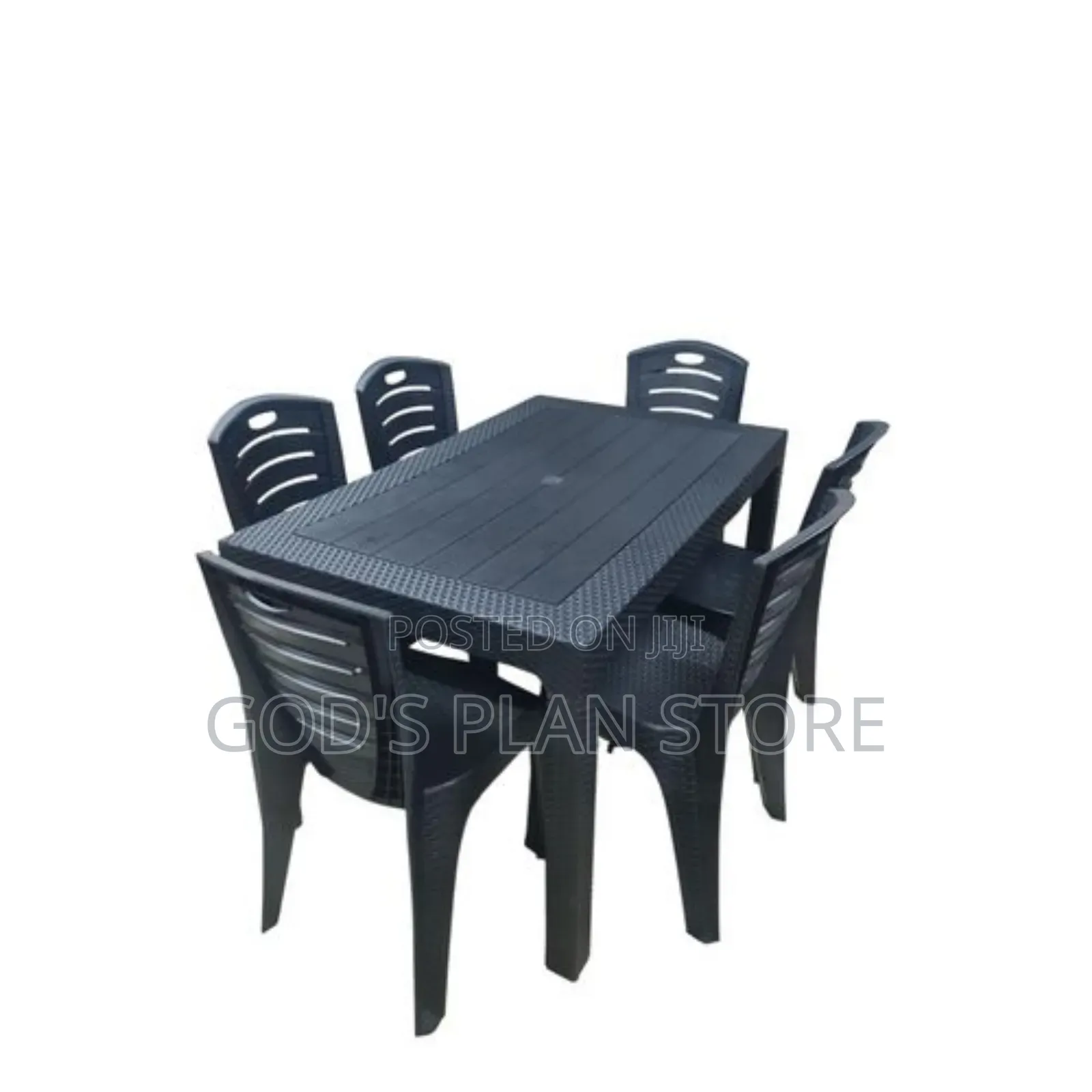 Restaurant Plastic Table and Chairs Set *Black *