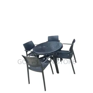 Indoor/Outdoor Plastic Table and Chairs Set