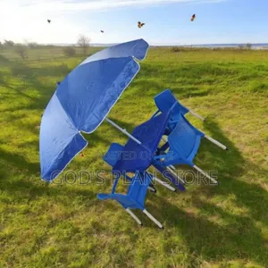 Outdoor Plastic Table And Chairs Umbrella Set