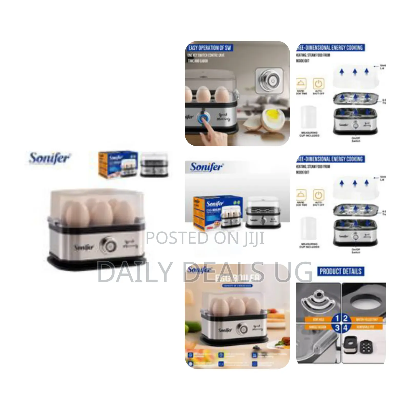 Sf-1510 Electric Egg Kettle 200w With Capacity for 6 Eggs, Food Grade