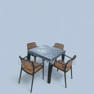 A Set of Garden Chairs and Table Plastic
