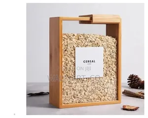 Wooden Cereal Storage Box