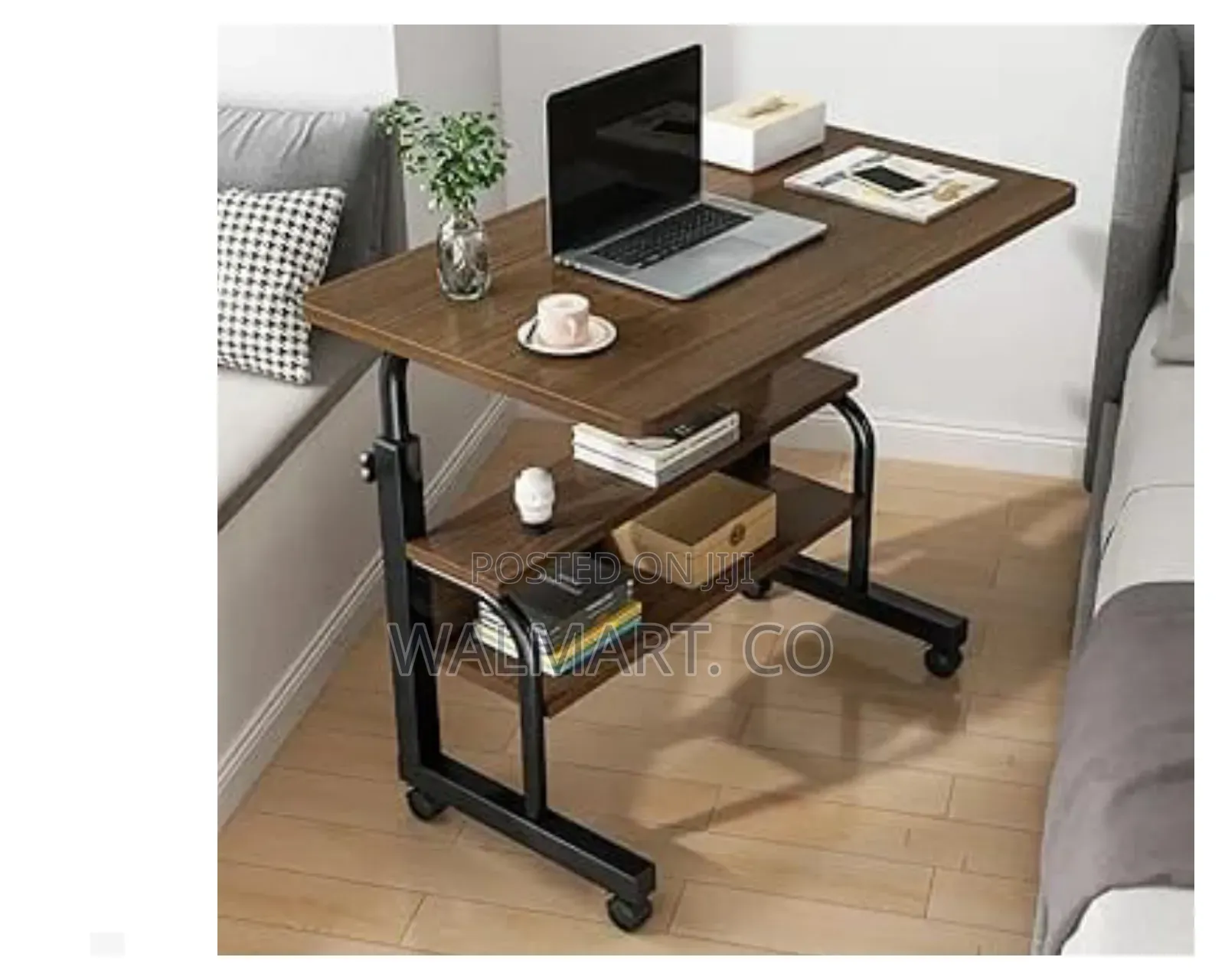 Adjustable Height Computer Bedside Table