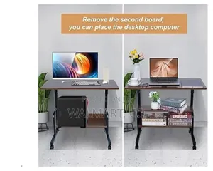 Adjustable Height Computer Bedside Table