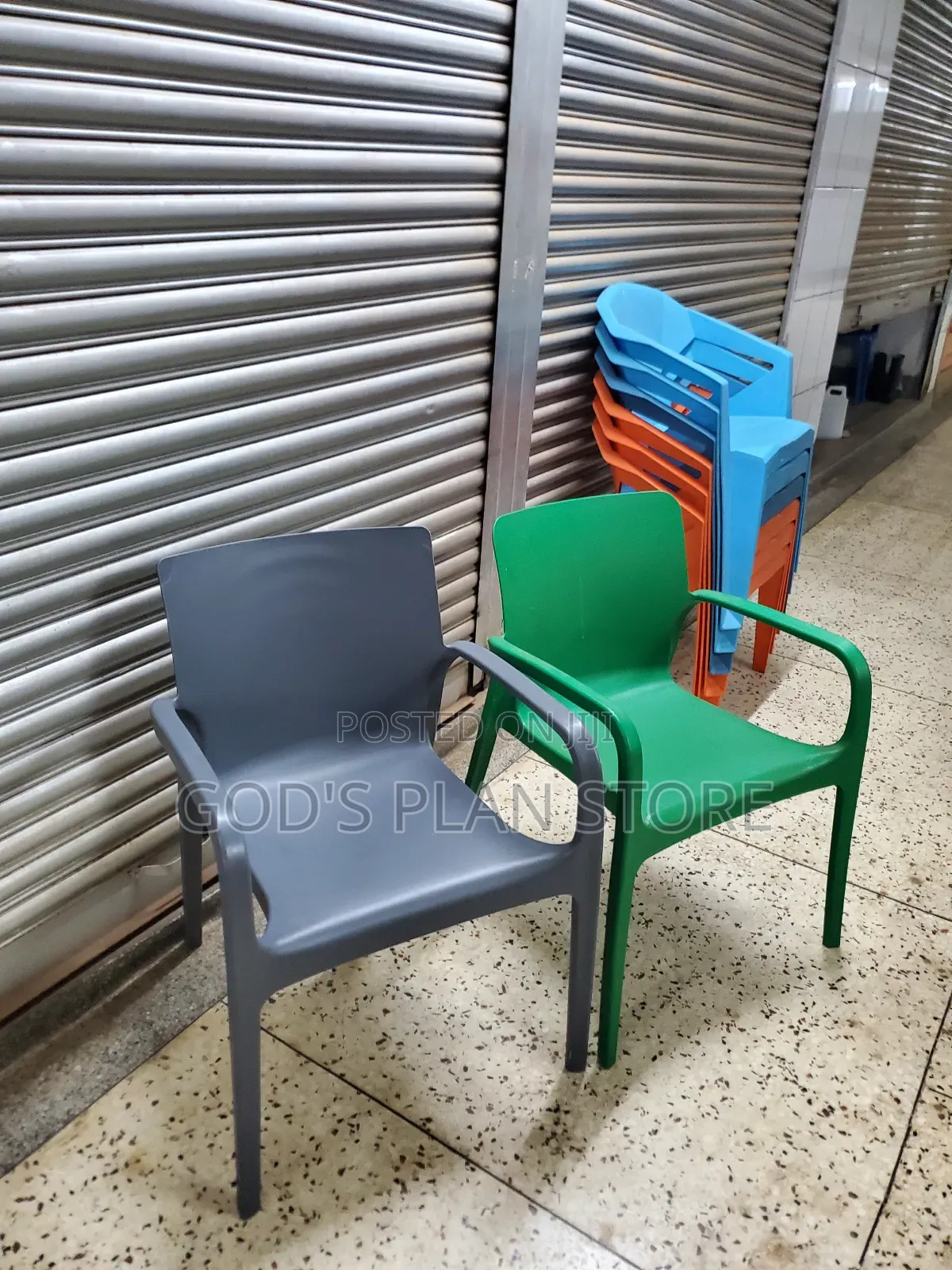 Generic Gray Plastic Chairs Plastic Chairs