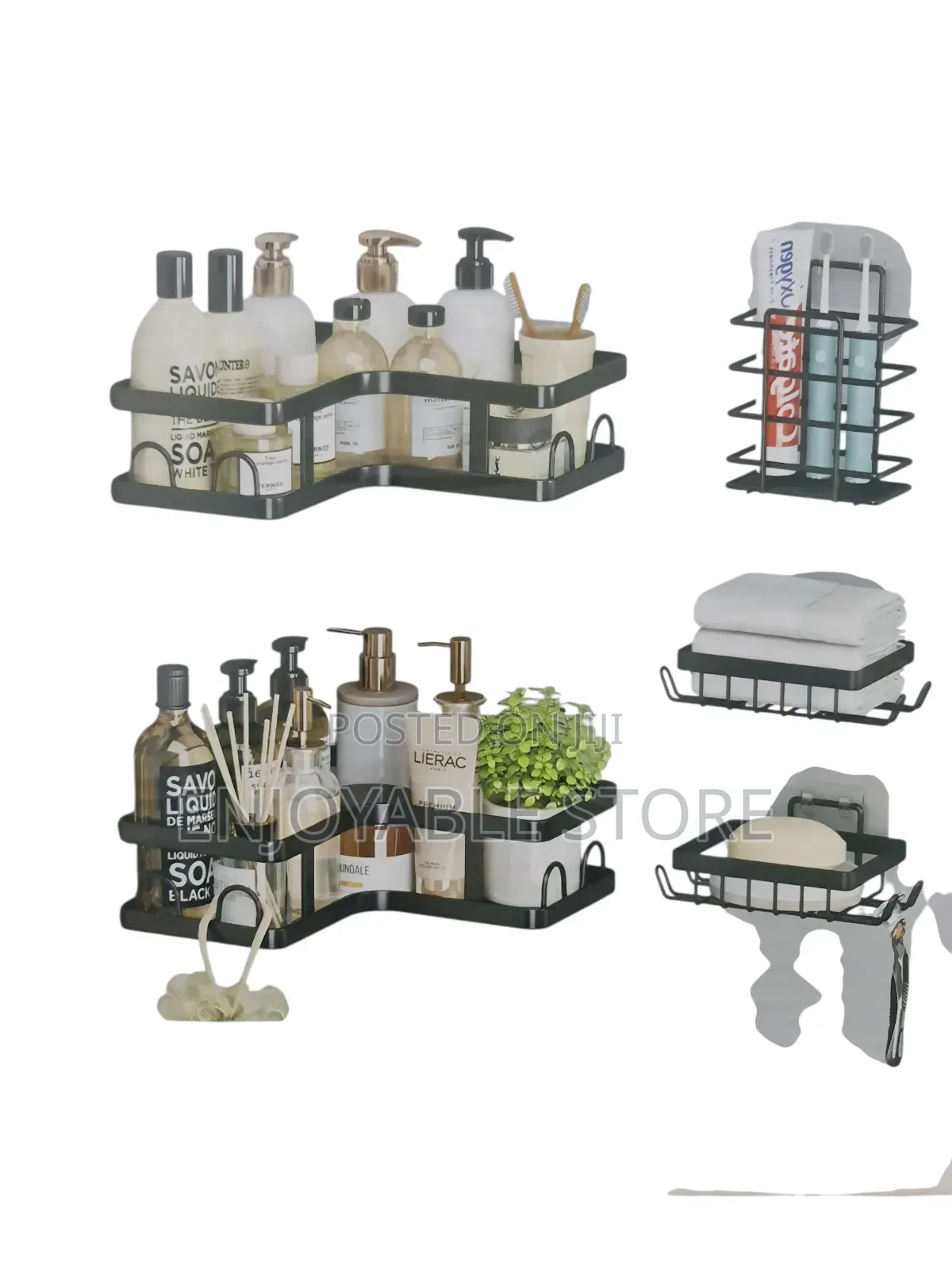 Bathroom Rack Organizer 5pcs Wallmounted Bathroom Rack Organizer