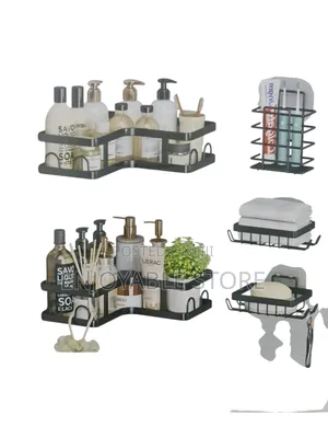 Bathroom Rack Organizer 5pcs Wallmounted Bathroom Rack Organizer