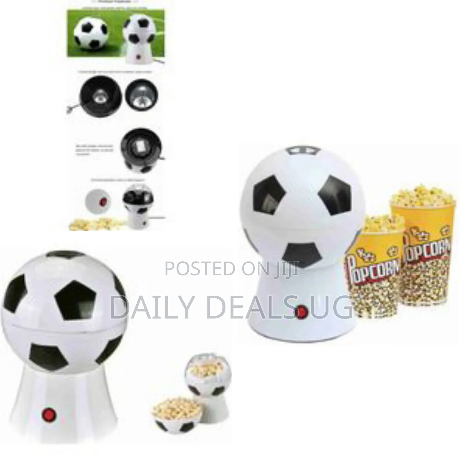 0.27 L Electric Popcorn Maker Popper (White, Black)