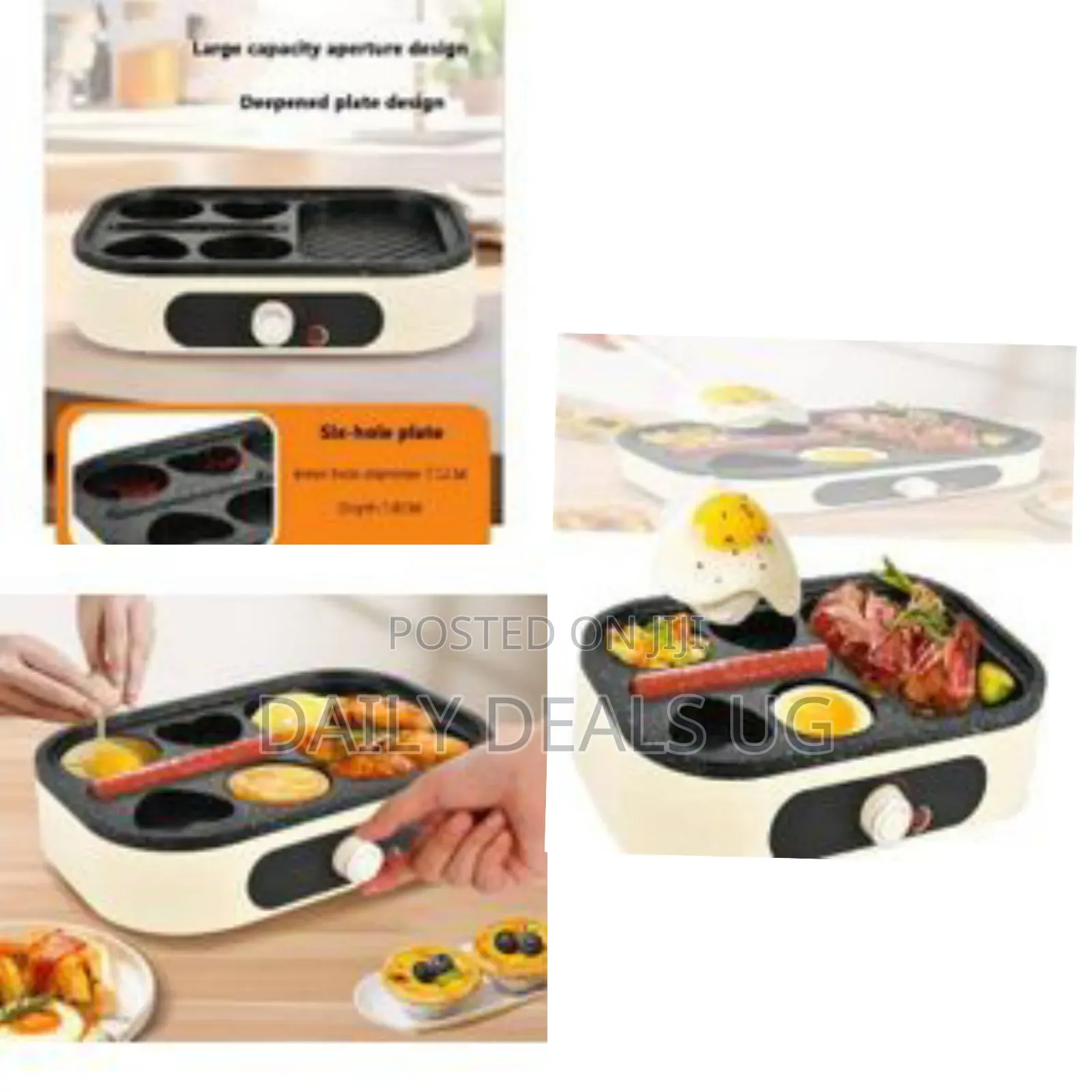 Cntronic 6 in 1 Home Breakfast Maker Machine Marble Non-Stick Plate