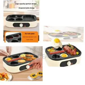 Cntronic 6 in 1 Home Breakfast Maker Machine Marble Non-Stick Plate