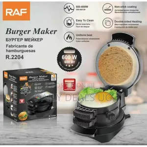 Raf Mini Burger Press Maker With Egg Cooker Ring, Black Breakfast