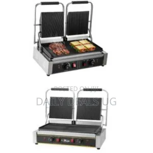 Electro Masters Commercial Panini Press Grill With Grooved Sandwich