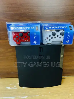 Playstation 3 With Colored Controllers