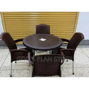 Garden Dining Room Plastic Chairs and Plastic Foldable Table